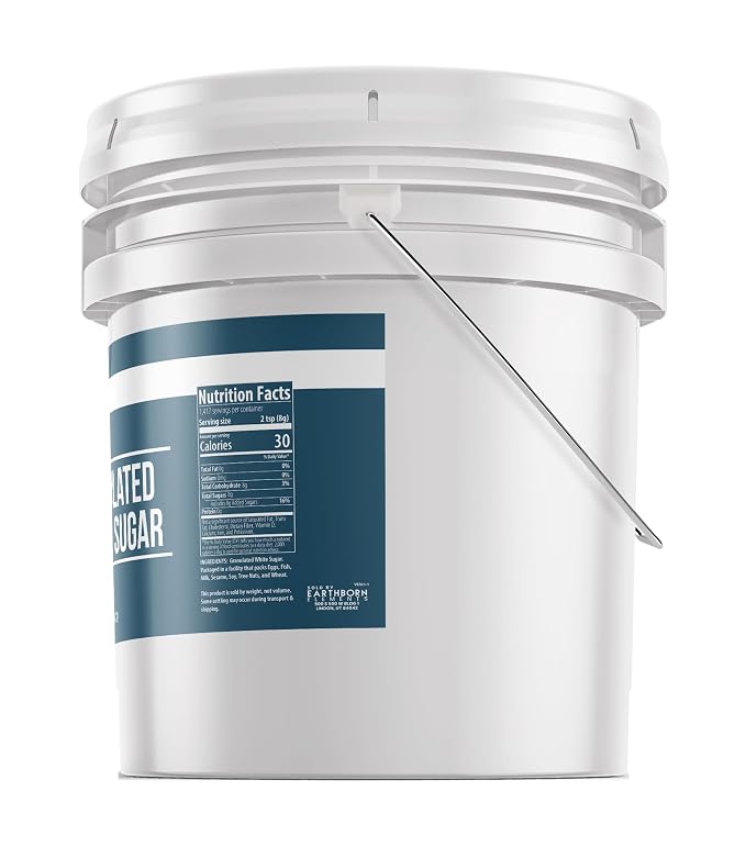 Earthborn Elements Granulated White Sugar, Baking and Kitchen Staple, Non GMO (3.5 Gallon)