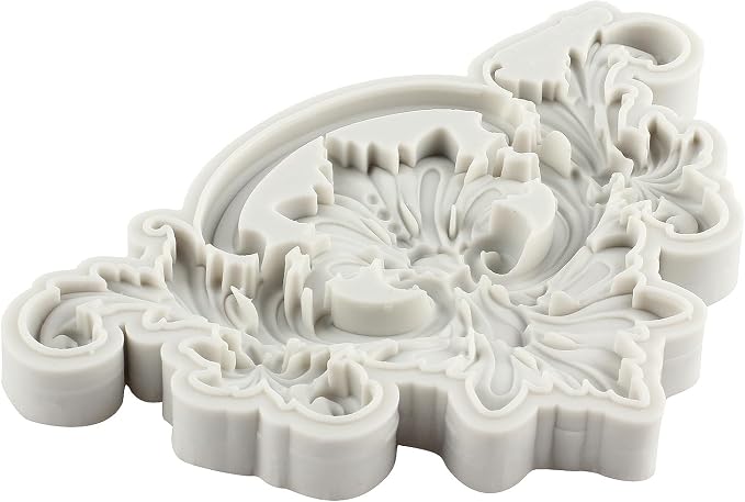 Baroque Fondant Mold Curlicues Scroll Lace Silicone Molds Filigree Mold For 3D Sculpted Cake Decorating Cupcake Topper Candy Chocolate Gum Paste Polymer Clay
