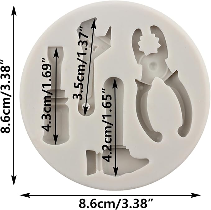 Hand Tools Silicone Mold Construction Tools Chocolate Fondant Molds Combination Wrench Molds For Cake Decorating Cupcake Topper Polymer Clay Candy Chocolate Gum Paste