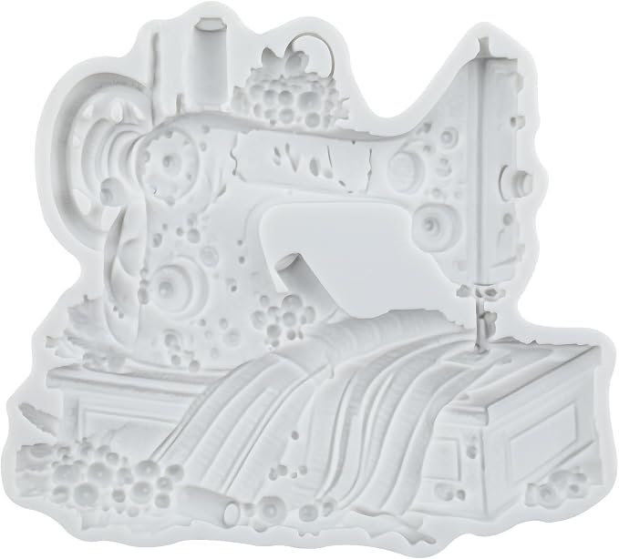 Sewing Machine Silicone Mold Sewing Tools Fondant Molds for Cake Decorating Cupcake Topper Candy Polymer Clay Chocolate Gum Paste