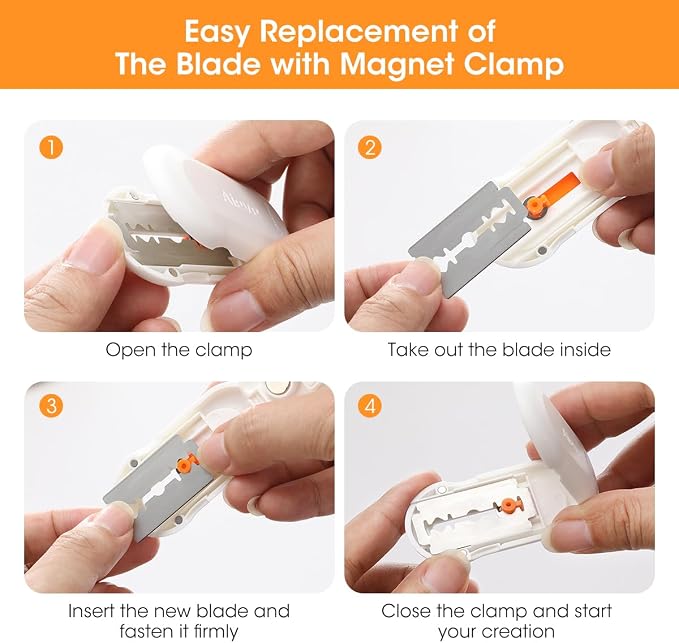 AIEVE Bread Lame Dough Scoring Tool, Extractable & Magnetic Sourdough Scoring Tool with 5 Replacement Razor Blades, Bread Scoring Knife for Homemade Bread Sourdough