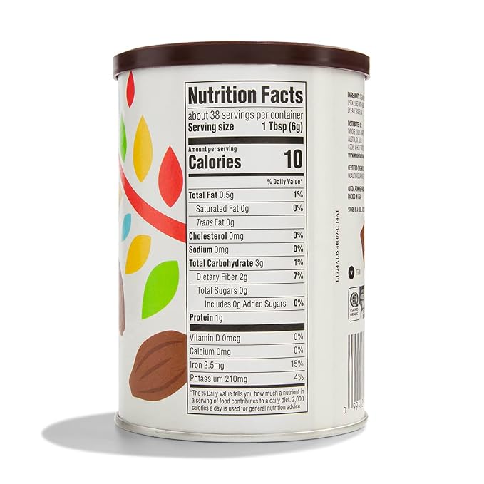 365 by Whole Foods Market, Organic Cocoa Powder, Unsweetened, 8 Ounce (Pack of 2)