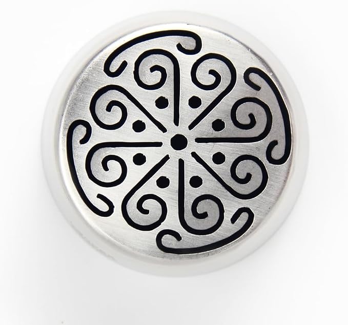 1 Piece Stainless Steel XXL Russian Flower Pattern Icing Tips,Pastry Frosting Russian Piping Tips for Cake Bouquet,Flower Frosting Nozzles for Decorating,Cake Piping Nozzles