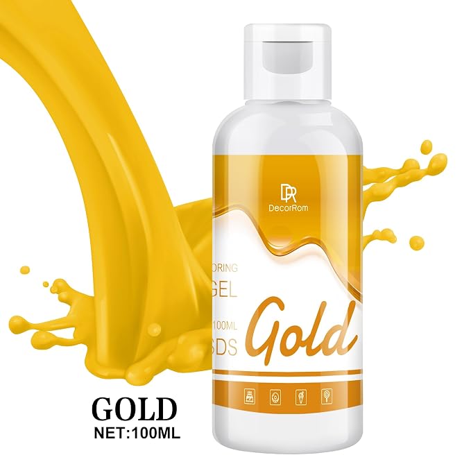 Gel Food Coloring - Vibrant Gel Food Coloring for Baking, Cake Decorating, Easter Egg - Concentrated Flavorless Edible Food Color Dye for Icing, Fondant, Drinks, Cookie, DIY Crafts - 4.5 oz (Gold)