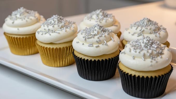 NCS Gray Jimmies Edible Sprinkles – Cupcake, Cake & Cookie Decorations, 7 oz