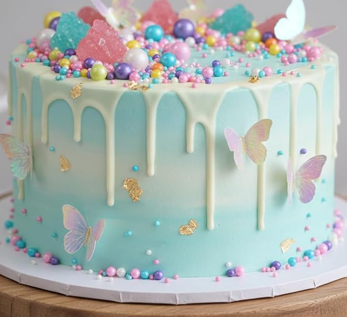 Zali Edible Pearl Sprinkles, Multicolor Mix, 26 Colors Mixed Size | Sugar Pearls, For Cakes, Cupcakes, Cookies, Donuts & Ice Cream, Gluten Free, Food Grade, Wedding & Festival Decoration