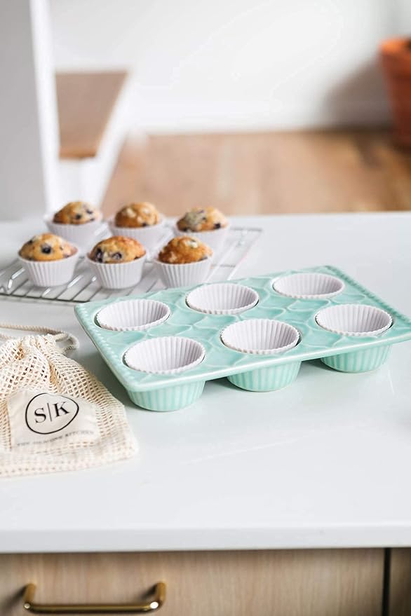 The Silicone Kitchen Reusable Silicone Baking Cups, Non-Toxic, BPA Free, Dishwasher Safe, Regular, 24 Pack, Designer White