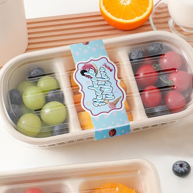 9.8 Inch Long Handmade with Love Stickers 120 Pcs Huge Thanks a Lot Self-Adhesive Sealing Baking Label Safe Secure Tamper Evident Lids Food Bakery Sticker for Baked Good Packaging (Handmade with Love)