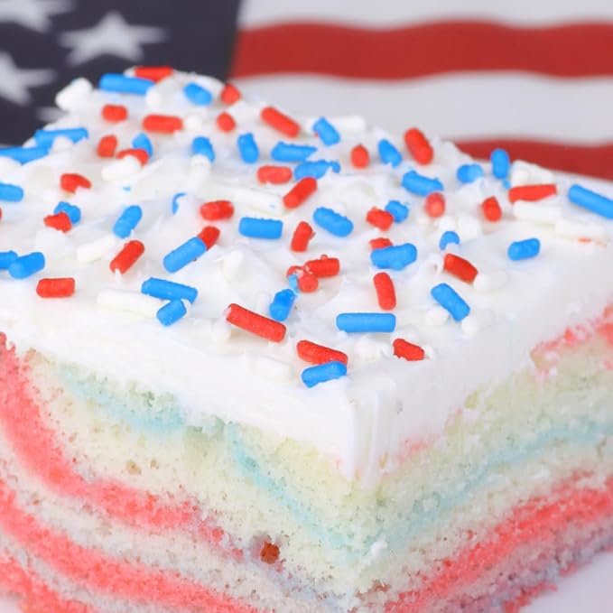 GranAroma Red, White, & Blue Sprinkles, 12 oz, Decorative, Cakes & Cupcakes