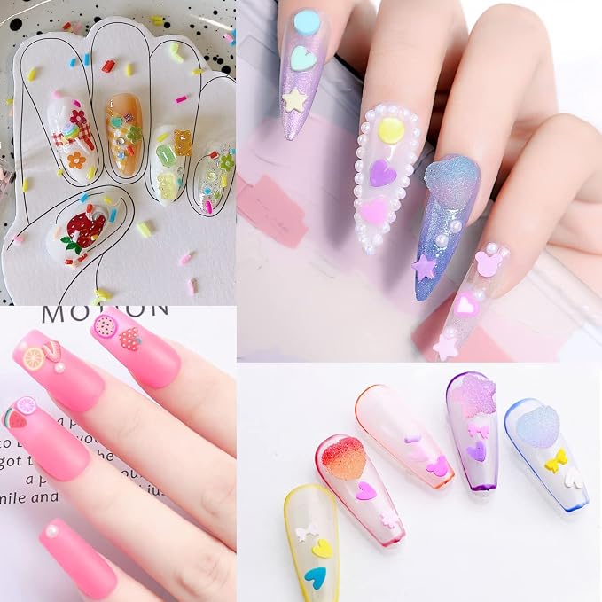 EHOPE 120g Fake Sprinkles Faux Sprinkle Clay Sprinkles Polymer Clay Slices for Nail Art DIY Crafts Cake Phone Case(120G-Clay Slices+ Sugar granules-12Color)