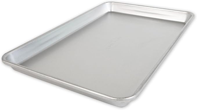 USA Pan Bakeware Traditional Aluminized Steel Uncoated Jelly Roll Baking Sheet Pan, Made without nonstick coating