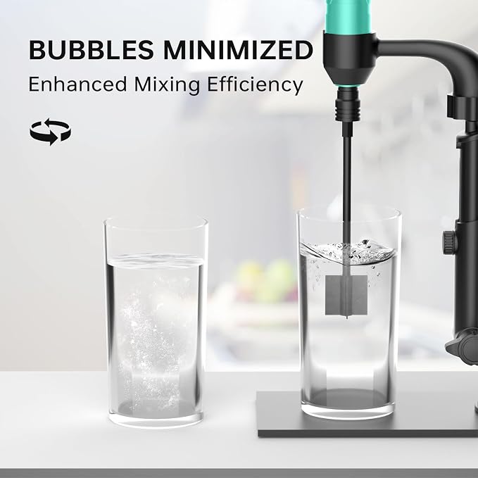 Rechargeable Resin Mixer with Stand | 3 Speeds Control | Timed Stop Function | 4 Electric Stirrer Paddles for Epoxy Resin, Silicone, Paint Mixing, Soap Making, Resin Tools, DIY Crafts (Light Green)