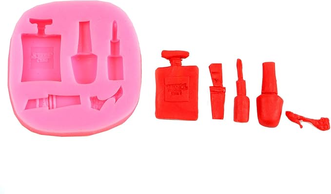 O'Creme Silicone Fondant Mold, Cosmetics: Fashion Makeup; Use for Chocolate Pudding, Candy, Jelly, Soap Modeling