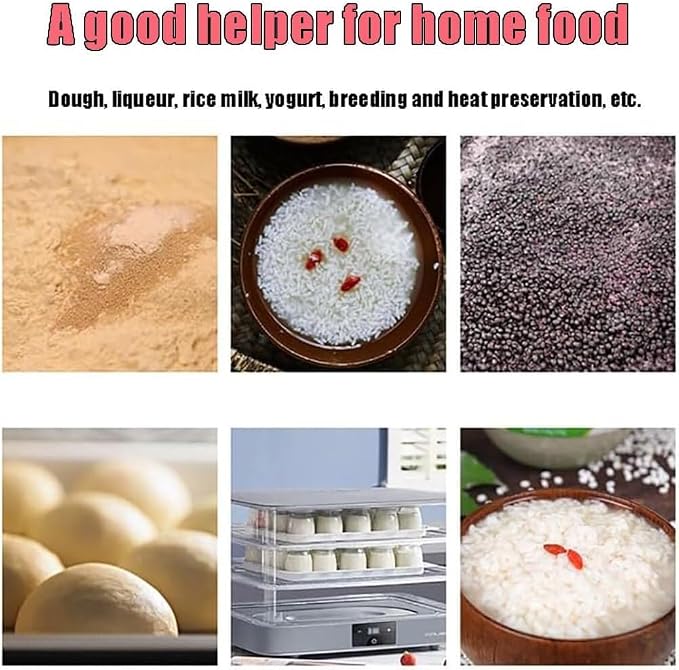 Dough Proofer with Heater, Fold Dough Proofing Box, -50~110°C Accurate Temperature Control, Reusable Sourdough Bread Making Tools Kit, for Making Bread, Yogurt, Natto, Fermentation