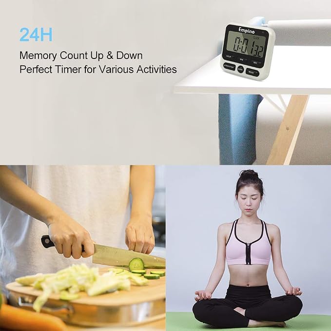 Digital Kitchen Timer Count-Up & Count Down Timer for Cooking Sports Game