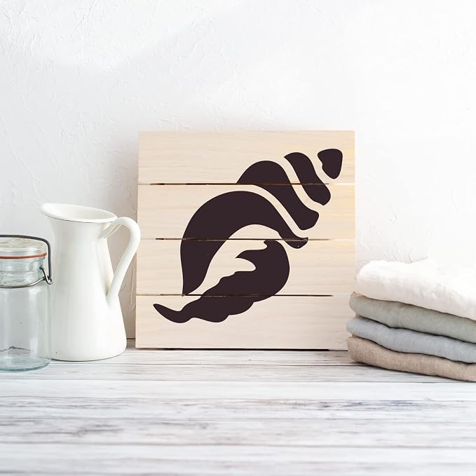 Seashell Stencil - Shells Stencil, Summer Stencil, Shell Stencil, Conch Stencil, Coastal Stencil