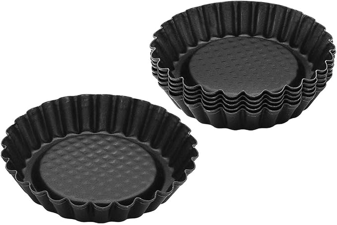 Zenker Non-Stick Carbon Steel Mini Tart Pans, 4-Inch Diameter, Set of 6