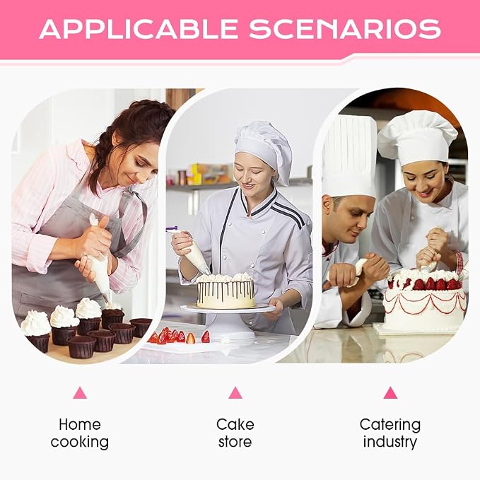 6/3PCS Extra Large Russian Piping Tips, Stainless Steel Flower Piping Tips Rose Floral Icing Nozzles for Cake Decorating, Frosting, Cream Flower DIY Cookies, Desserts Baking Tools (3PCS-A)