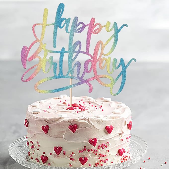 Kaoenla colour Happy Birthday Cake Decoration-boys and girls, men and women Birthday/Anniversary cakes Selected decorative (colour)