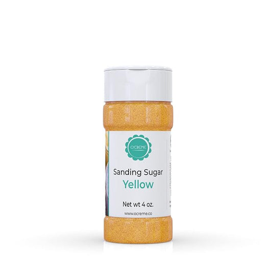 O’Creme Sanding Sugar for Cookie Decorating – Eye-Catching Golden Yellow Sugar Crystals for Unique Cake Toppings – Extra Sugar for Cake Toppings, Cupcakes and Cookies – Ideal Decoration Solution - 4 Ounce, Golden Yellow