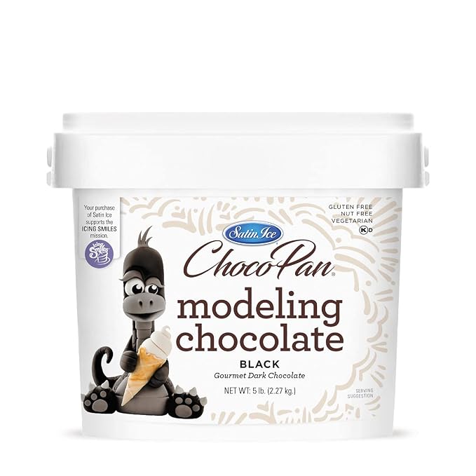 Satin Ice ChocoPan Black Modeling Chocolate (5 Pound) For Cake Decorating