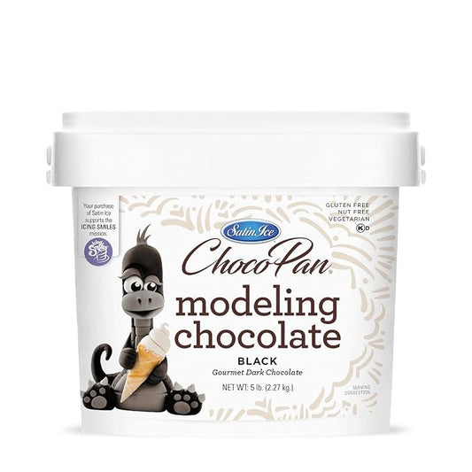 Satin Ice ChocoPan Black Modeling Chocolate (5 Pound) For Cake Decorating