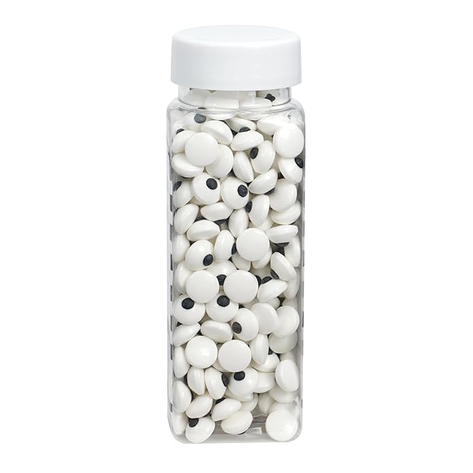 Small Eye Sprinkles 4.4 oz, Candy Eyes, Candy Eyeball Sprinkles For Cake Decorating, Baking, Ice Cream & More, The Hampton Candy Company