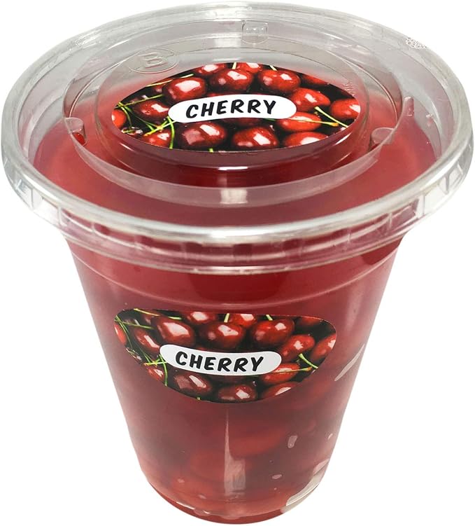 Cherry Grocery Store Food Labels 1.25 x 2 Inch Oval Shape 500 Total Adhesive Stickers