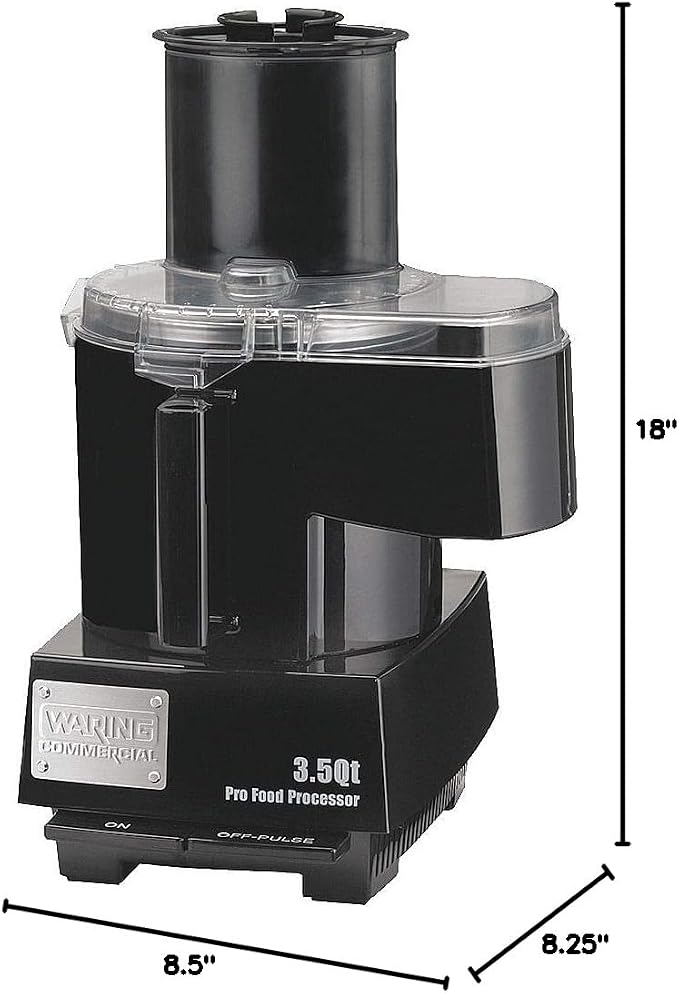 Waring Commercial Food Processor, 3.5 Quart Capacity, 1 Horsepower Motor, Continuous-Feed Food Processor, Vegetable Chopper for Professional Kitchens, WFP14SC