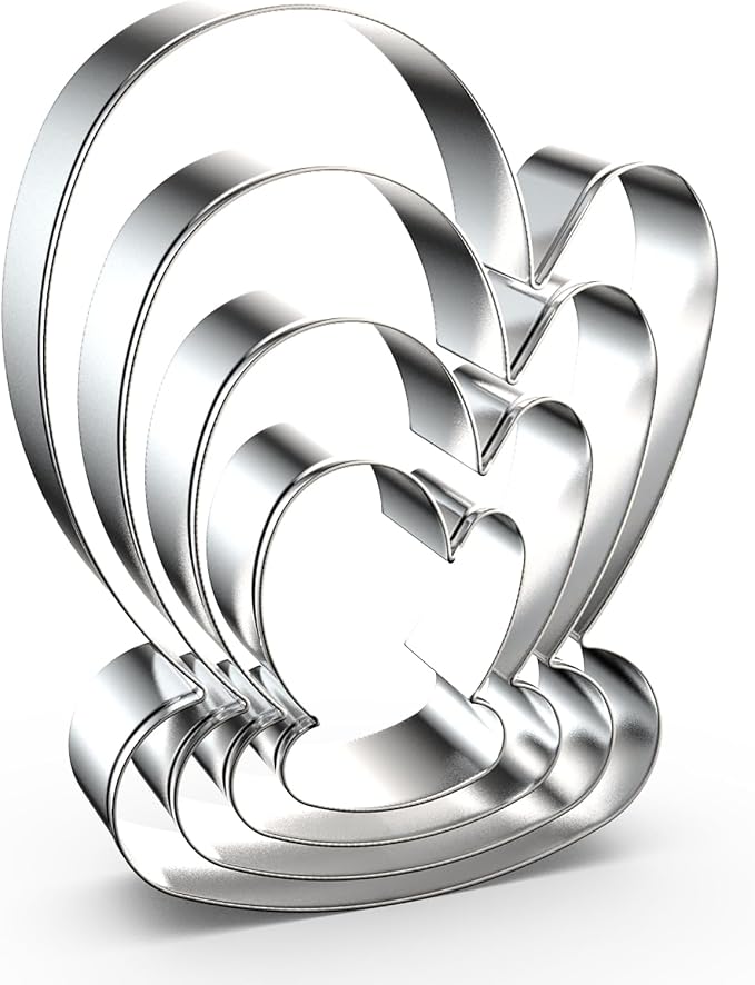 Winter Mitten Glove Cookie Cutter Set for Baking, 5/4/3/2 inch, 4 Piece, Stainless Steel