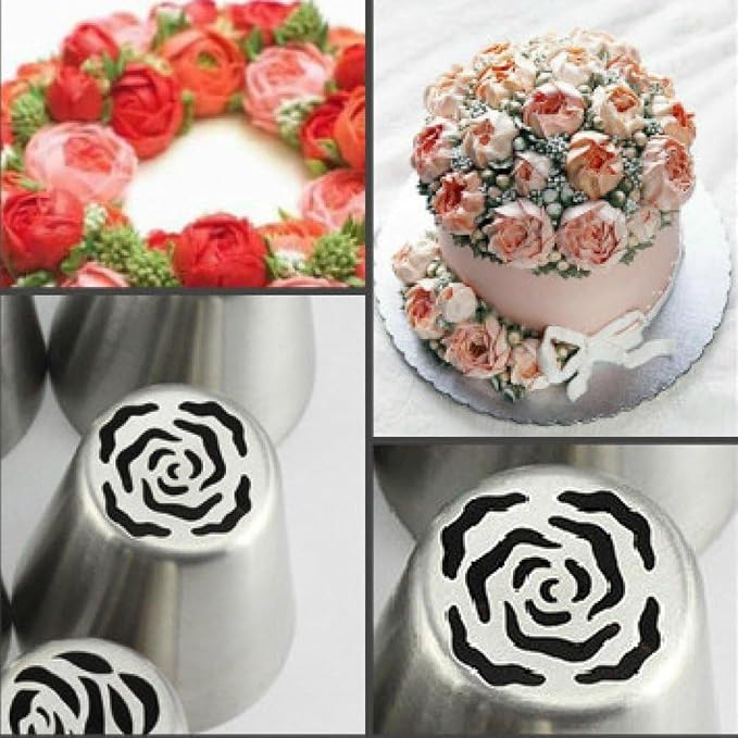 Russian Piping Nozzles Flower Frosting Nozzles Cake Decorating Nozzles Set Rose Tulip Icing Piping Tips Cake Decorations Supplies