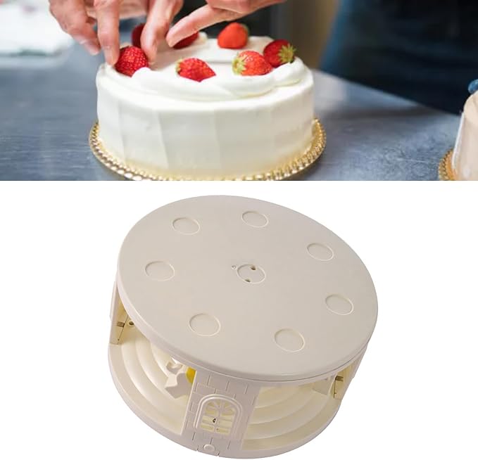 Rotating Dessert Machine Cake Stand, Cake Turntable Automatic Rotating Cupcake Display Stand with Light and Music for Cake, Cupcake Decorating Supplies