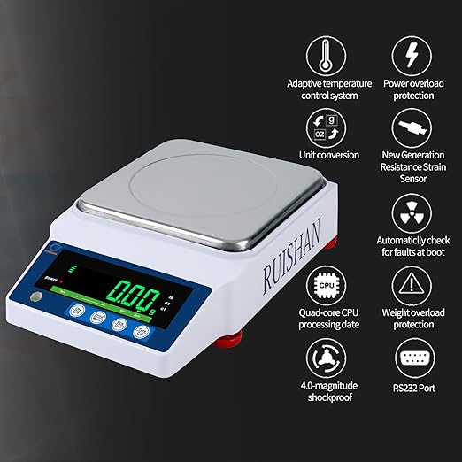 Lab Scale Lab Analytical Balances 3000 x 0.01g | 6.6x0.00002 lb | Electronic Weighing Scale Scientific Scale Centigram Scale Calibrated Scale .01 Gram Digital Scale Jewelry Scale Kitchen Scale