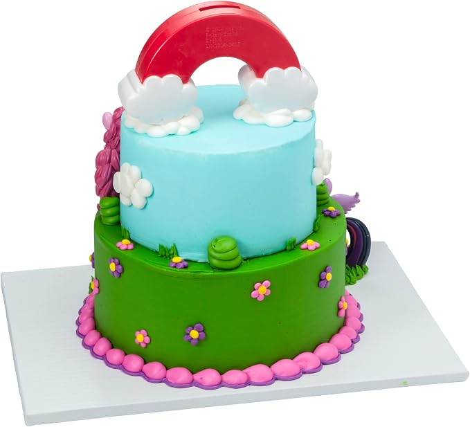 DecoSet® My Little Pony™ Over The Rainbow Signature Cake Topper, 4 Piece Decoration, Dash, Pinkie Pie, and Twilight Sparkle, Coin Bank, Collectable Figurines For Birthday