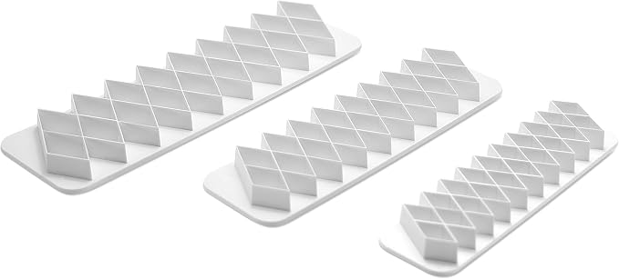 Ateco Geometric Fondant Cutters, Diamond, 3 Piece Set