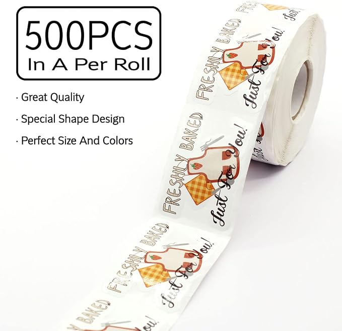 Fresh Baked Bread Stickers,Thank You Sticker for Baked Goods 500 PCS