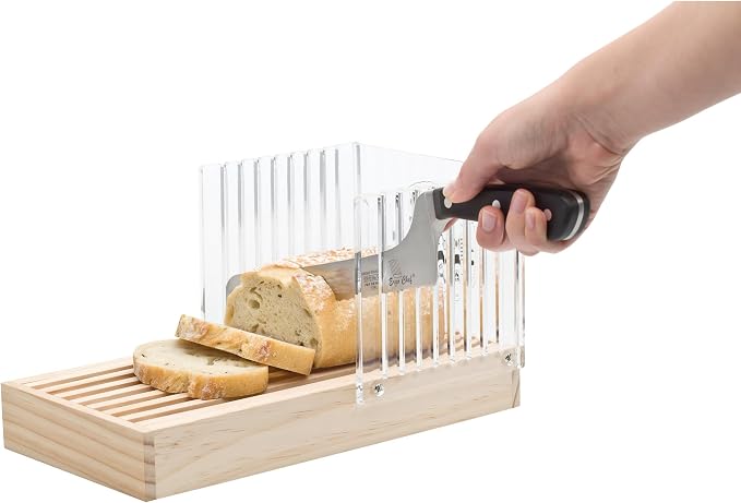 Mrs. Anderson’s Baking Bread Cutter Slicing Guide with Crumb Catcher, 12.5-Inches x 6.375-Inches