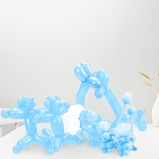 ZNHIS 100pcs 260 Long Balloons, Light Blue, Long Twistable Balloons for Balloon Arch, General Celebration, Unisex-Adults