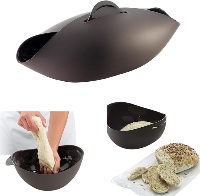 Saycker Silicone Bread Bowl,Bread Maker Mold for Baking Bread,Flexible Soft Loaf Pan for Homemade Bread Sourdough,Bakeware Tool for Baking,Easy to Mix,Proof and Bake