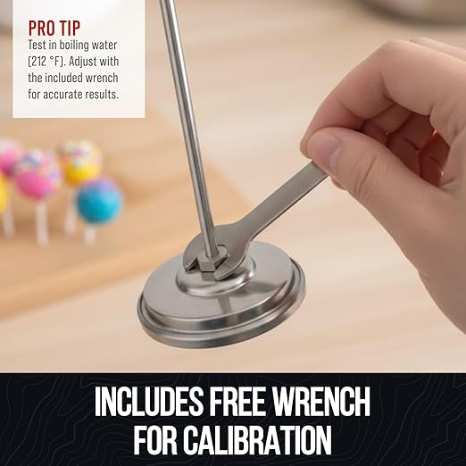 CRAFT911 Candy Thermometer with Pot Clip - Deep Fry Oil Thermometer for Frying and Candle Making (Blue)