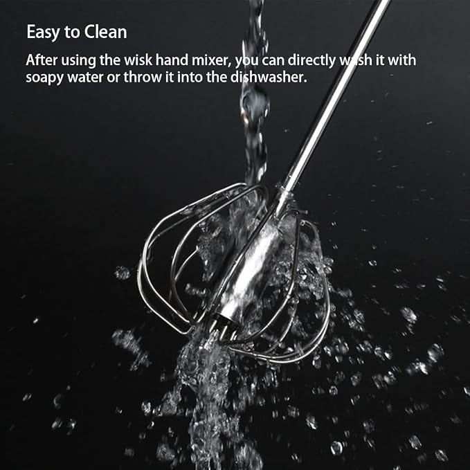 Stainless Steel Semi-Automatic Egg Whisk Set, 2PCS Hand Push Rotary Manual Mixer for Cooking, Whisking, Beating and Stirring (10&12 Inch)