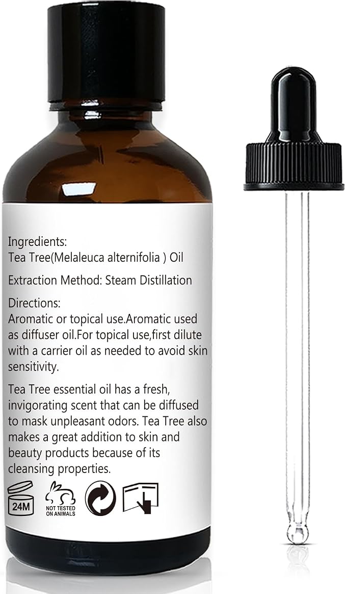 GM Gumili Tea Tree Oil for Skin, Hair, Nails, Face Body Wash, Foot Soak, Spray, 100% Pure Tea Tree Essential Oil - 30ml