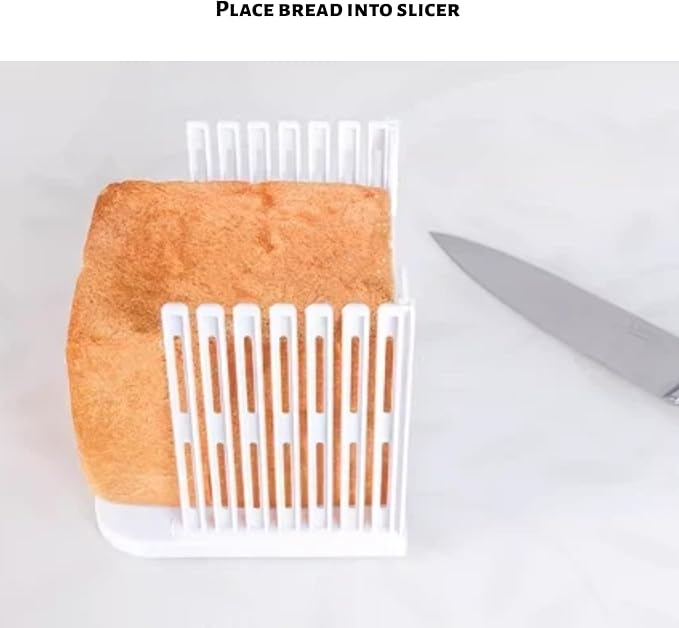 Bread Slicer for Homemade Breads, Toast Slicer, Adjustable Thickness Slicing Guide, Foldable Portable Bread Cutter Suitability for Homemade Breads, Bagels, Loafs, Cakes - Kitchen Baking Tool