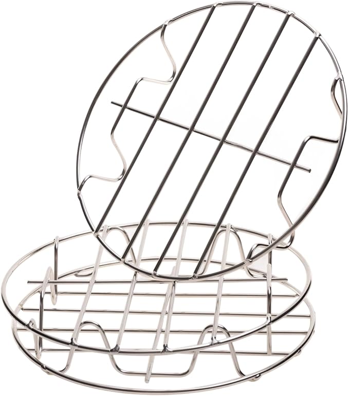 3Pcs 18cm / 7.09" Stainless Steel Round Steamer Racks, 7" Cooling Racks, Steaming Baking Rack for Pressure Cooker, Air Fryer, Canning