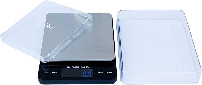 Weighmax Duo Series W-7800 High Precision 0.1g/0.01oz 3000g Digital Pro Pocket Scale, Serving as Kitchen Scale and Postal Scale