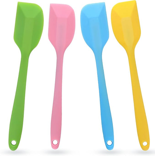 4 Pcs Silicone Spatulas Rubber Spatula Small Spatula,8 Inch Baking Mini Spatula Mixing Tool for Nonstick Cookware Cooking