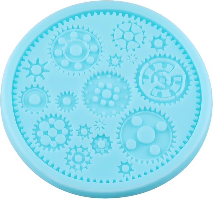 Steampunk Gear Fondant Mold Gear Silicone Molds for Cake Decorating Cupcake Topper Chocolate Candy Gum Paste Polymer Clay