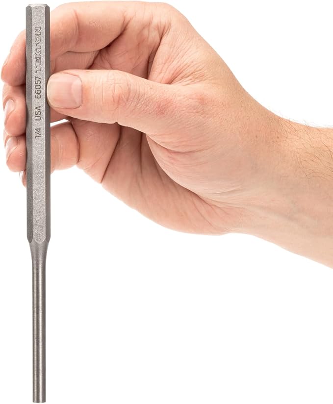 TEKTON 1/4 Inch Pin Punch | 66057 | Made in USA