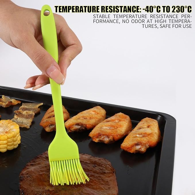 8 Pcs Silicone Basting Brush 230℉ Heat Resistant BPA Free Silicone Marinading Meat Grill Basting Pastry Brush for Oil Butter Sauce Sausages Desserts Turkey Baster Grill Barbecue