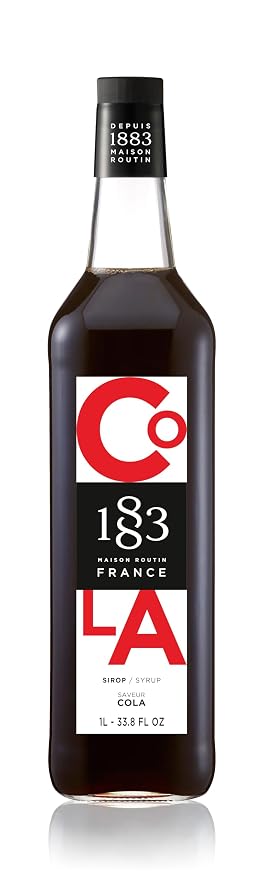 1883 Cola Syrup for Drinks, Made in France, 1 Liter Glass Bottle